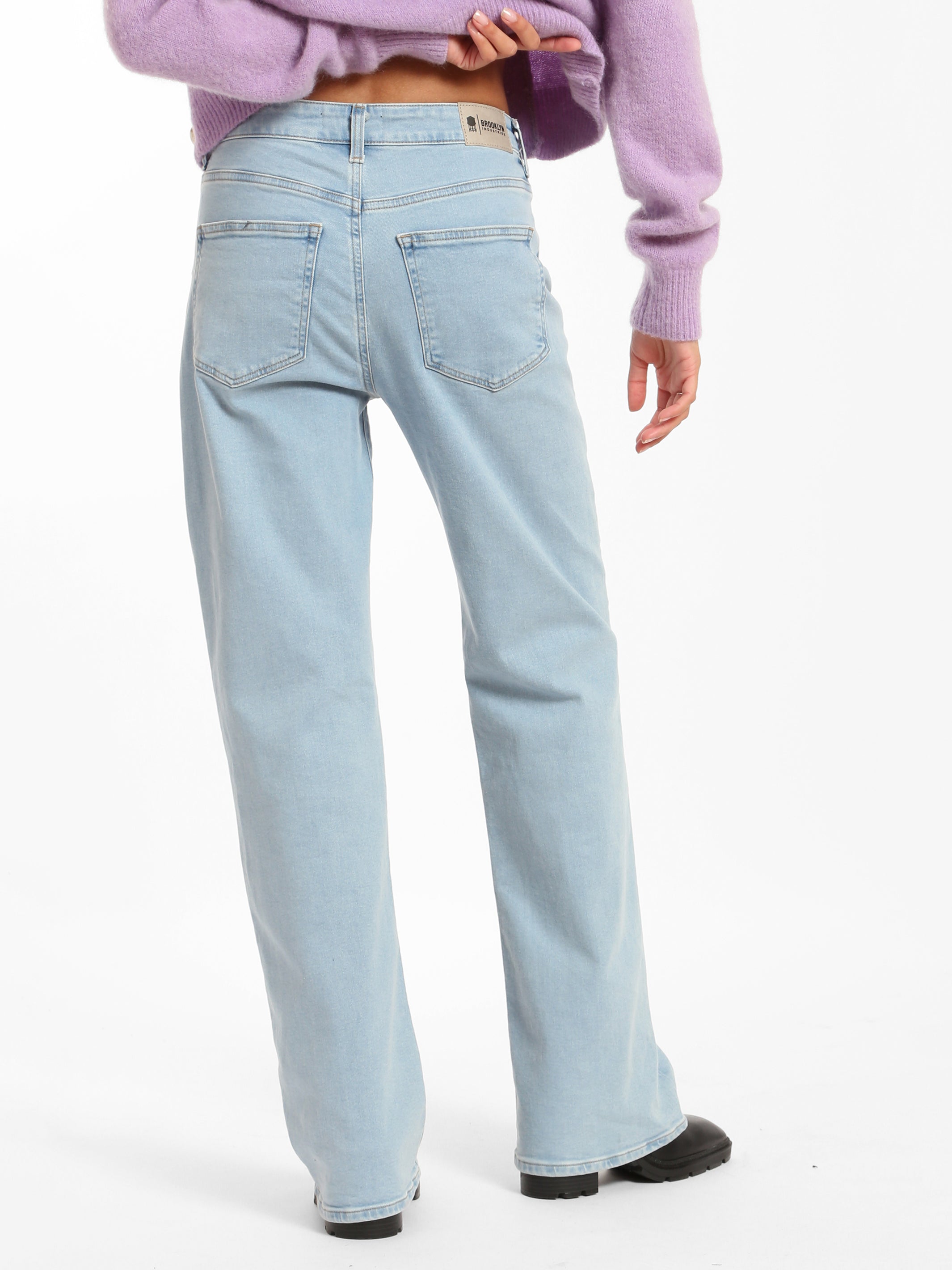 Park High Rise Wide Leg Jeans in Bleached Denim