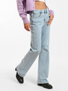 Park High Rise Wide Leg Jeans in Bleached Denim - BROOKLYN INDUSTRIES