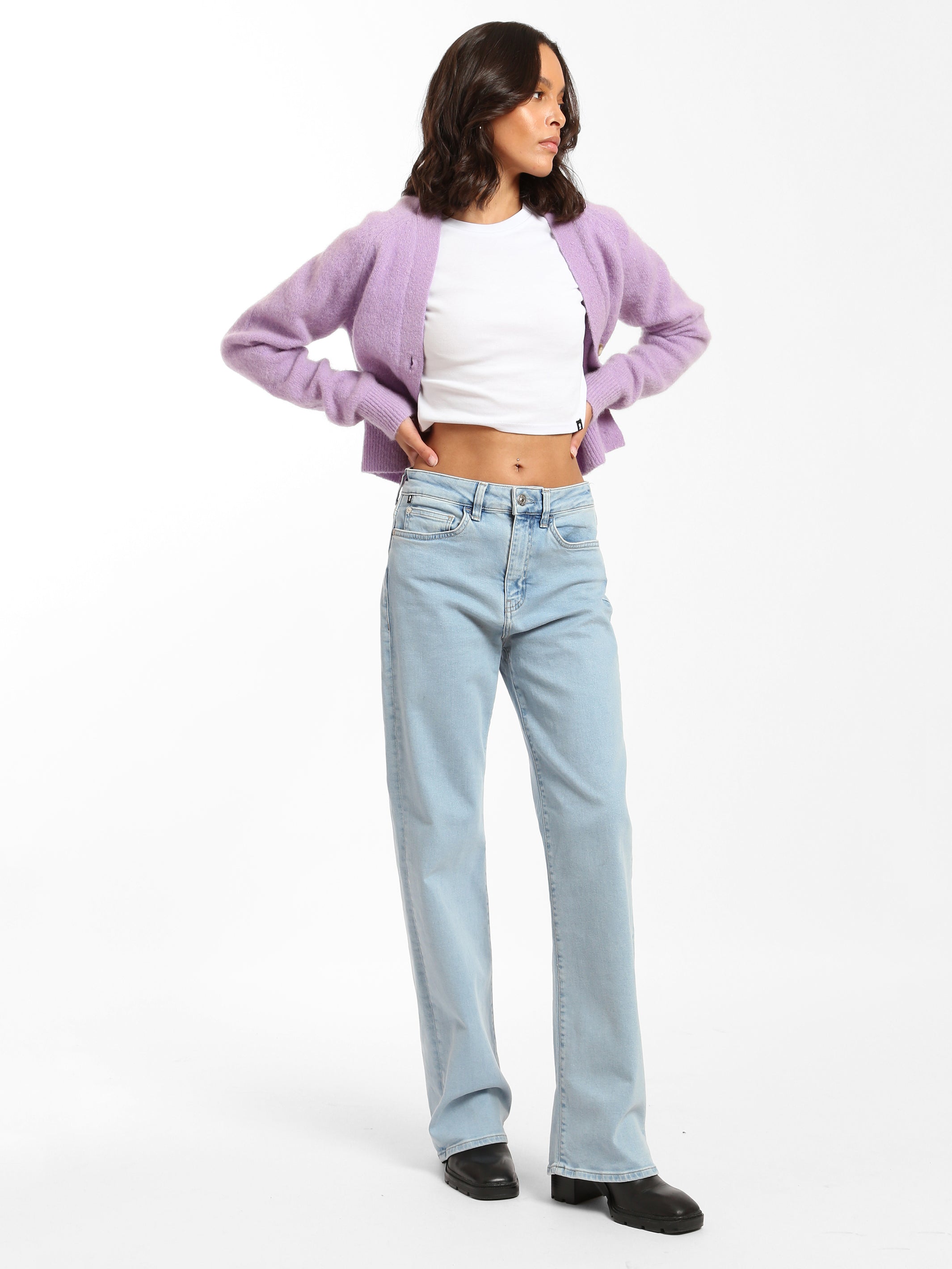 Brooklyn Industries Women's Park High Rise Wide Leg Jeans in