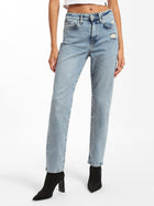 Liberty Girlfriend Jeans in Light Destroyed Denim - BROOKLYN INDUSTRIES