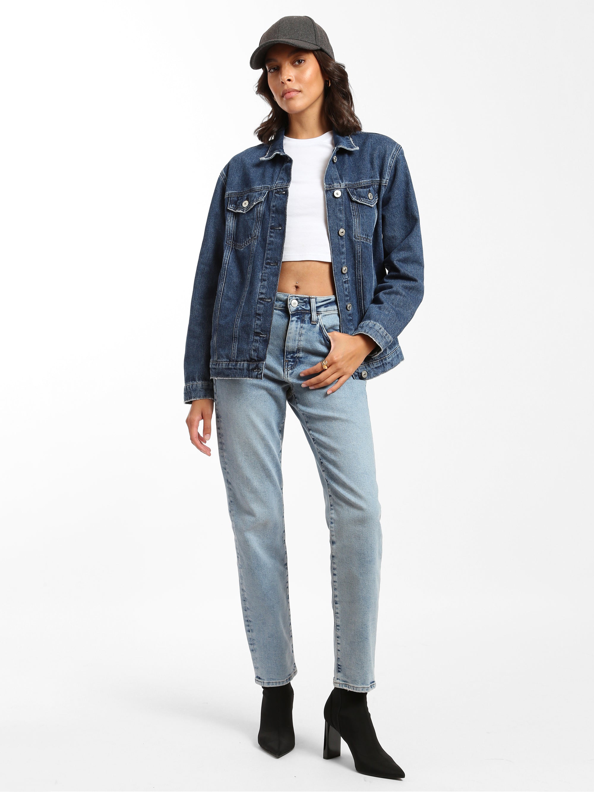 Liberty Girlfriend Jeans in Light Destroyed Denim - BROOKLYN INDUSTRIES