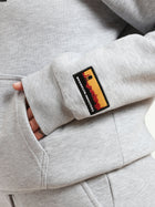 Women's BKLYN Printed Hoodie in Grey Melange - BROOKLYN INDUSTRIES