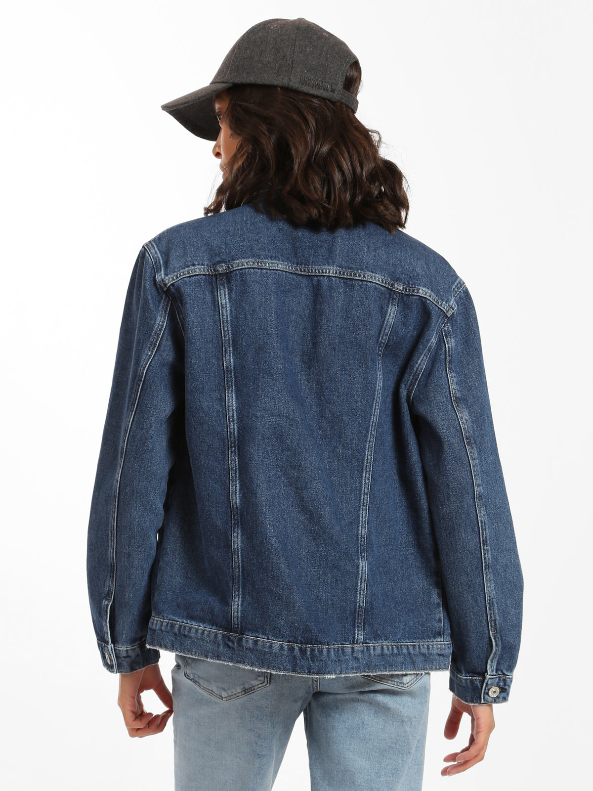 Brooklyn Industries Women's River Denim Jacket in Dark Denim