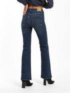 Metro Flare Jeans in Dark Distressed Denim - BROOKLYN INDUSTRIES