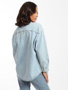 Whitney Denim Shirt in Bleached Denim - BROOKLYN INDUSTRIES