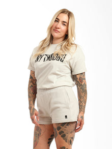 Women's Reversed Brooklyn T-shirt in Silver Birch - BROOKLYN INDUSTRIES