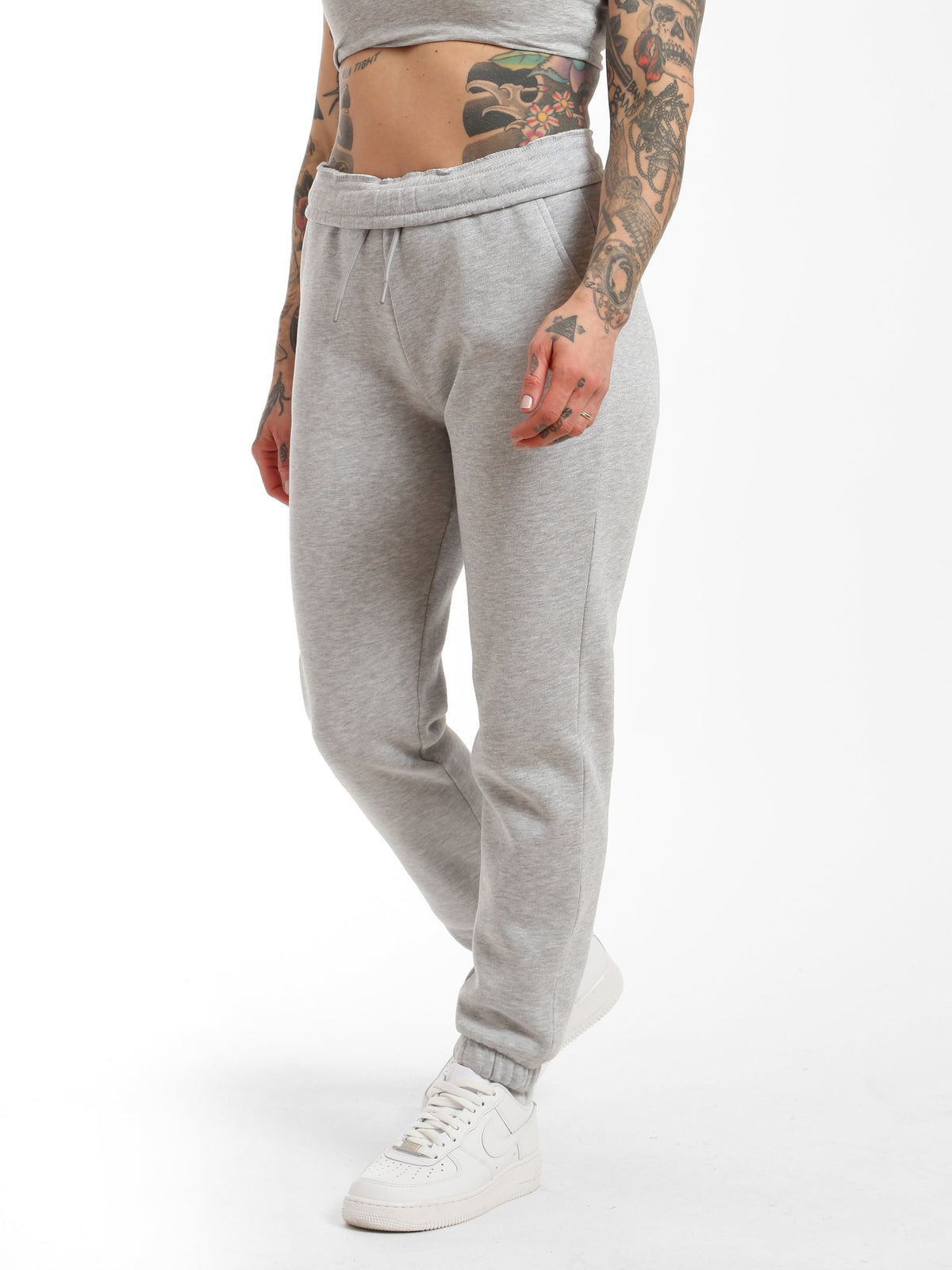 Women's BKLYN Sweatpants in Grey Melange - BROOKLYN INDUSTRIES