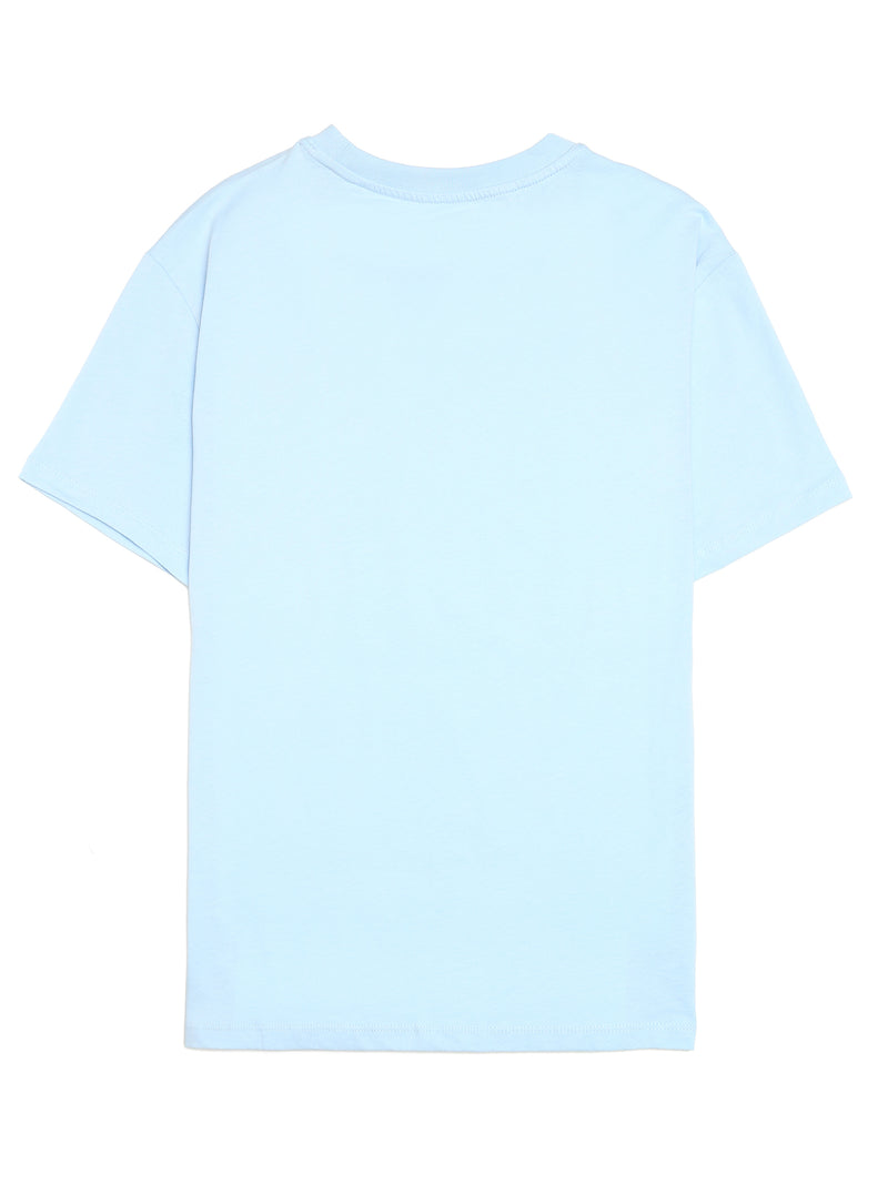 Women's Reversed Brooklyn Print T-shirt in Cerulean - BROOKLYN INDUSTRIES