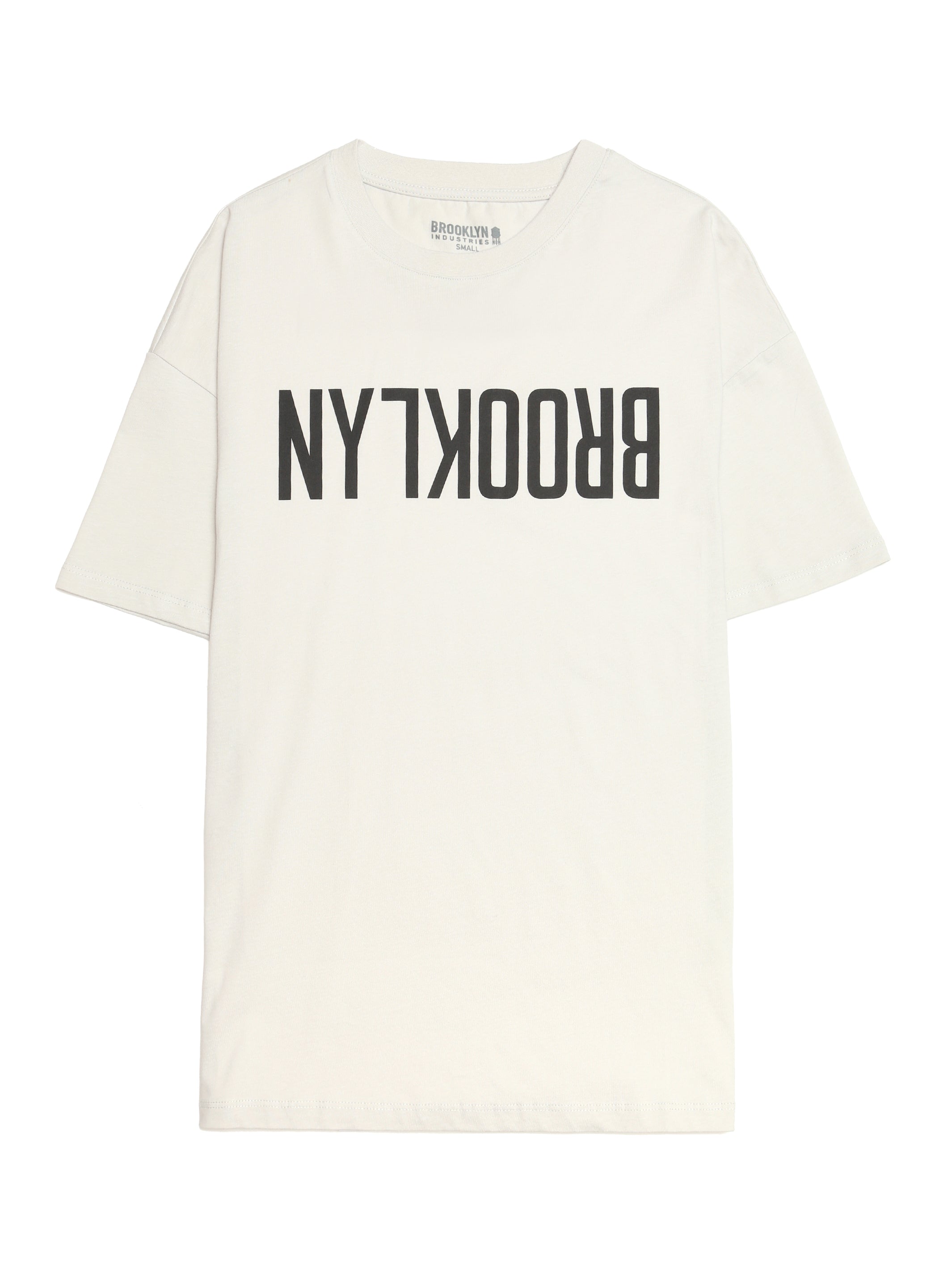 Brooklyn Industries Women's Reversed Brooklyn T-shirt in Silver Birch