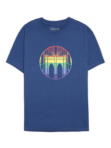 Women's Brooklyn Bridge Pride T-shirt in Mood Indigo - BROOKLYN INDUSTRIES