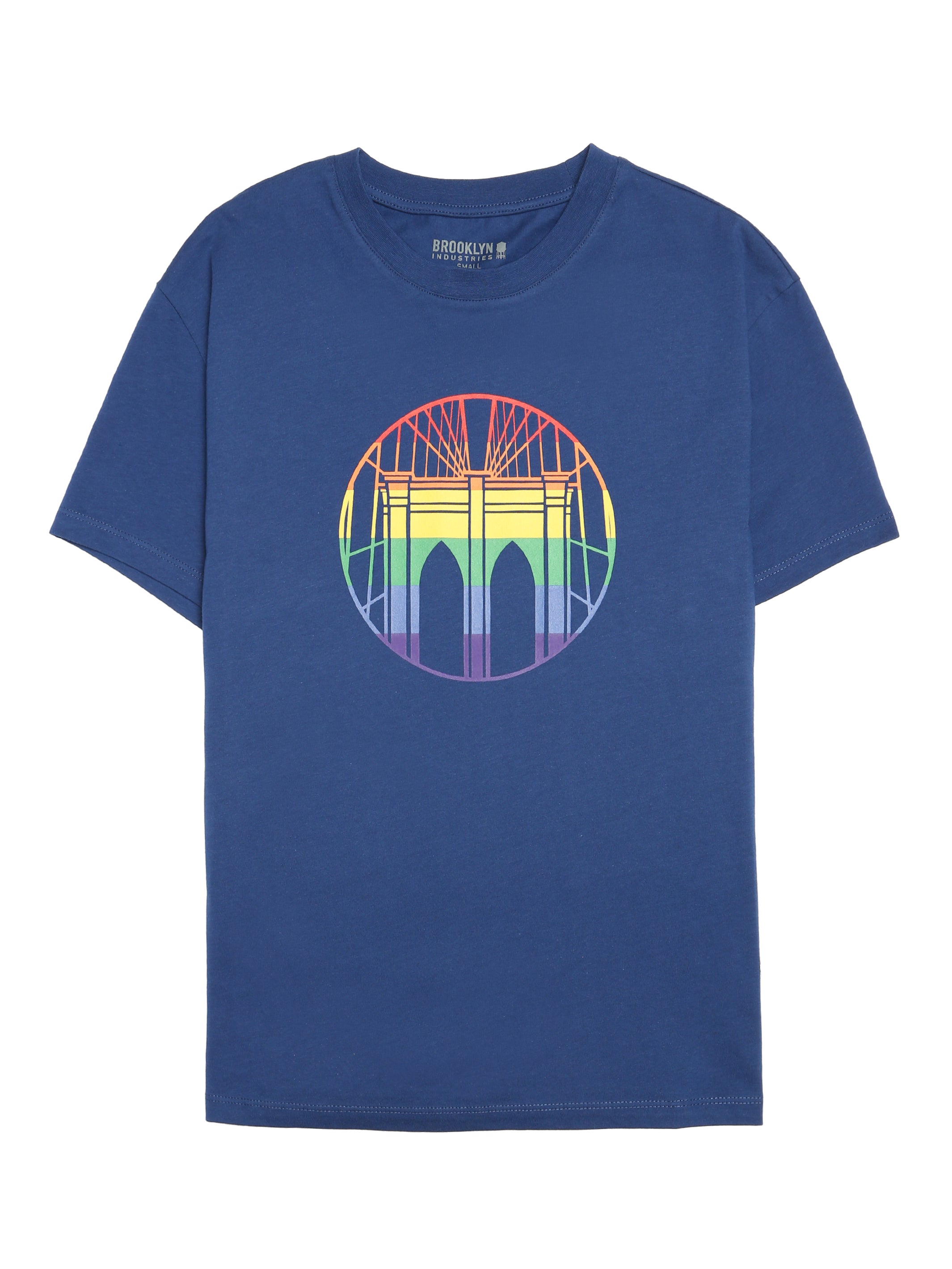 Women's Brooklyn Bridge Pride T-shirt in Mood Indigo - BROOKLYN INDUSTRIES