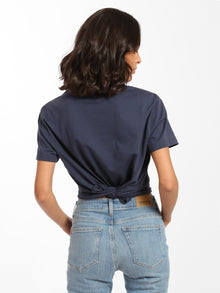 Women's Circle Logo T-shirt in Mood Indigo - BROOKLYN INDUSTRIES