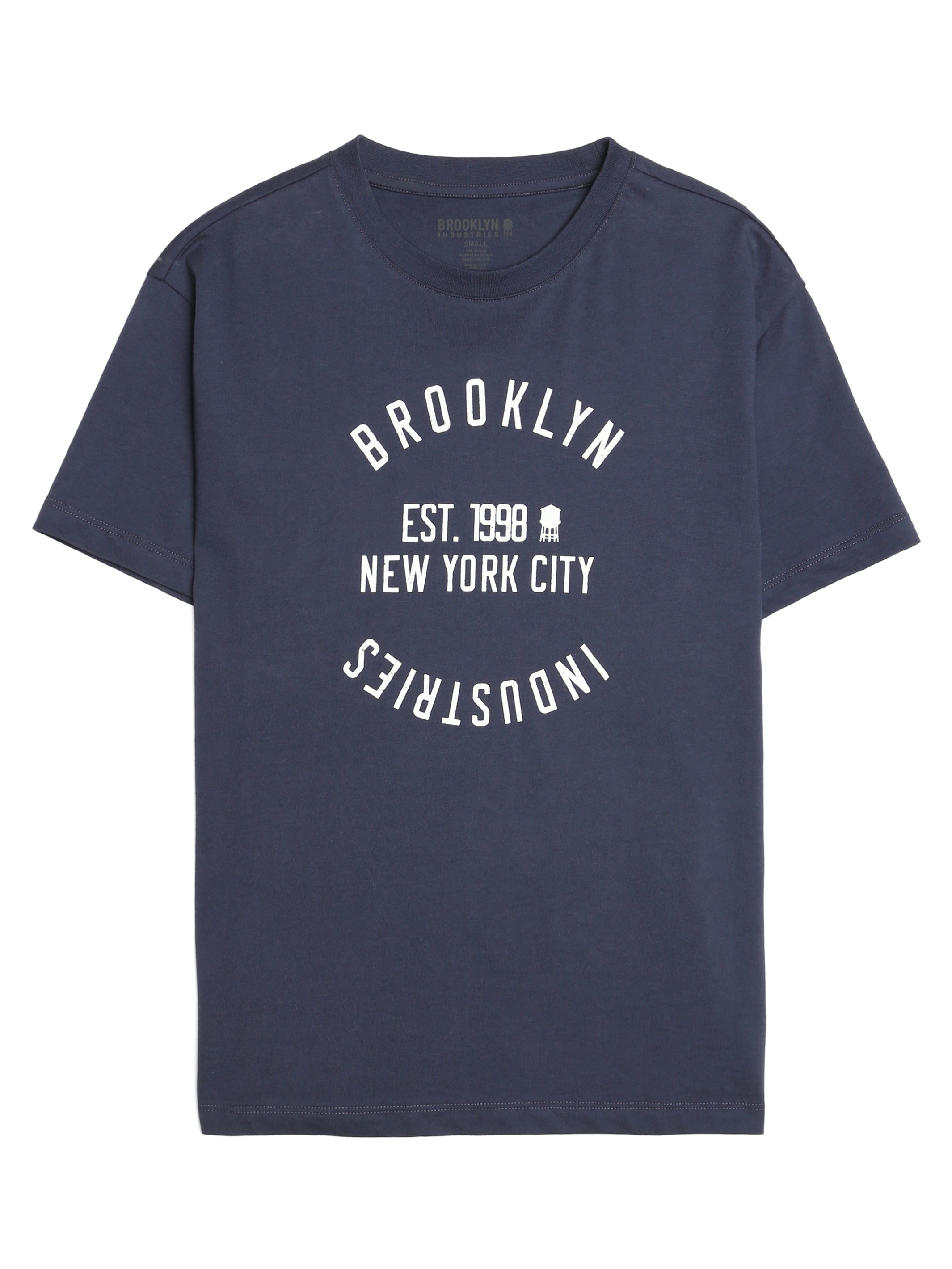 Women's Circle Logo T-shirt in Mood Indigo - BROOKLYN INDUSTRIES