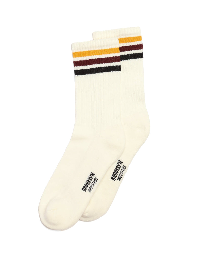 Women's Striped Socks in Marshmallow - BROOKLYN INDUSTRIES
