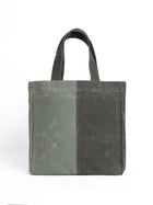 Medium Waxed Canvas Tote Bag in Color Block - BROOKLYN INDUSTRIES