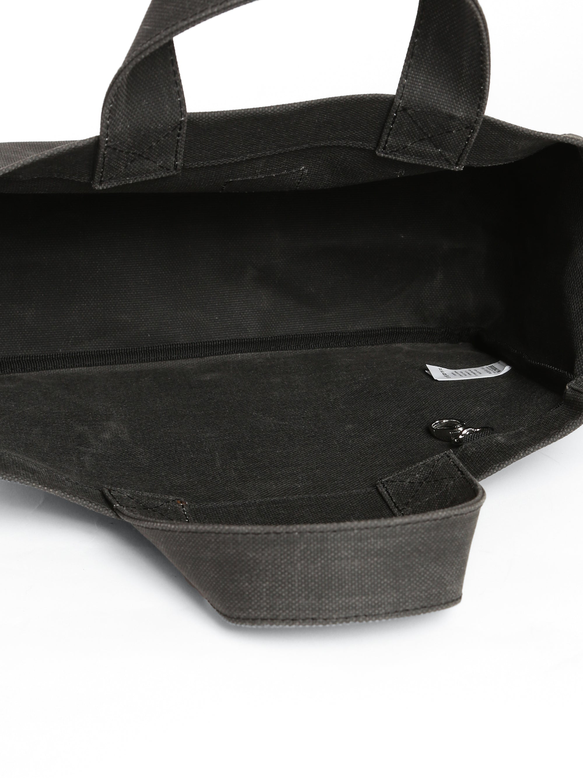 Mini Waxed Canvas Tote Bag in Black - BROOKLYN INDUSTRIES