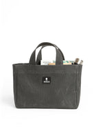 Mini Waxed Canvas Tote Bag in Black - BROOKLYN INDUSTRIES