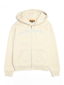 Women's BKI 1998 Zip Up Hoodie in Silver Birch - BROOKLYN INDUSTRIES