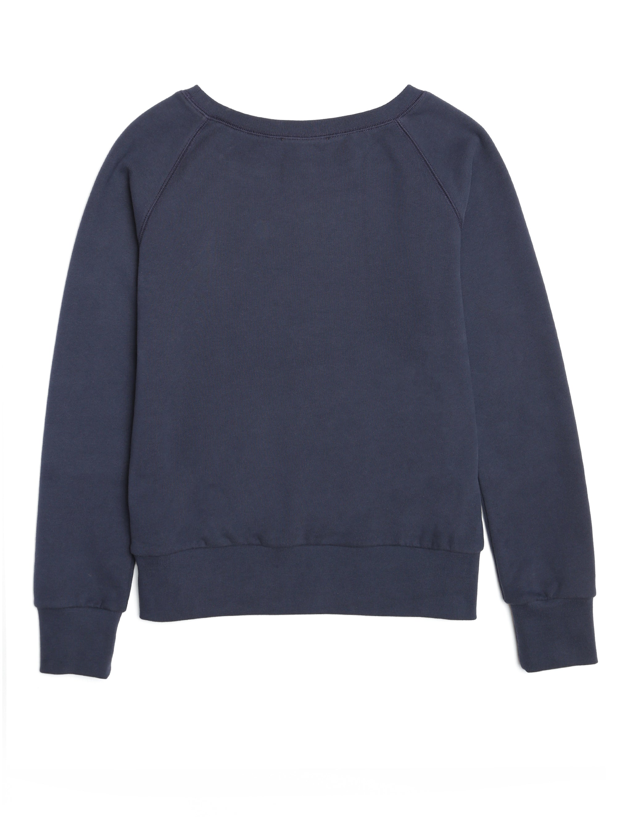 Women's Scoop Neck Sweatshirt in Mood Indigo - BROOKLYN INDUSTRIES