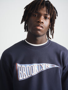 Men's Brooklyn Varsity Sweatshirt in Blueberry