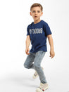 Boy's Reversed Brooklyn T-Shirt in Mood Indigo - BROOKLYN INDUSTRIES