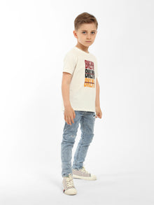 Boy's Brooklyn Rep T-shirt in Antique White - BROOKLYN INDUSTRIES