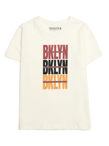 Boy's Brooklyn Rep T-shirt in Antique White - BROOKLYN INDUSTRIES