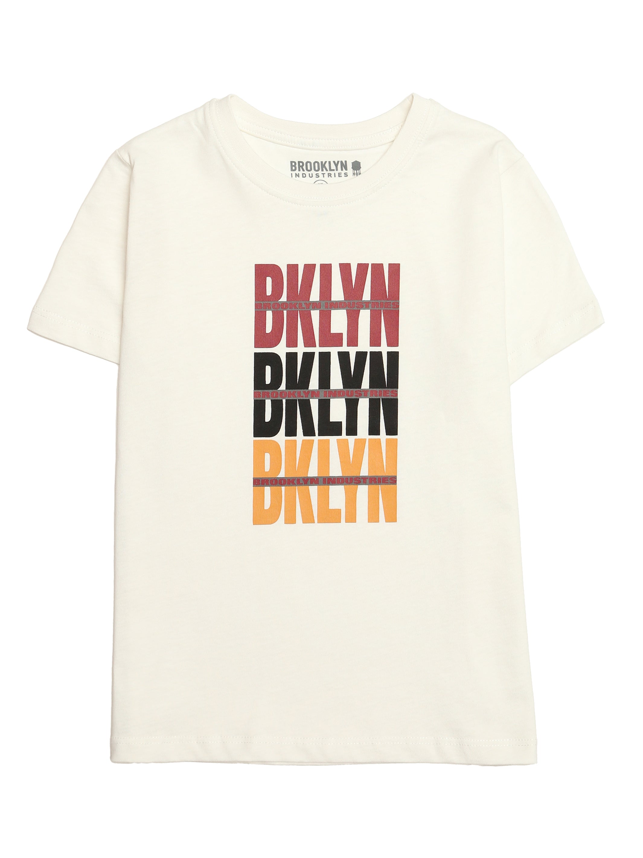 Boy's Brooklyn Rep T-shirt in Antique White - BROOKLYN INDUSTRIES