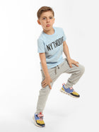 Boy's Reversed Brooklyn T-shirt in Cerulean - BROOKLYN INDUSTRIES