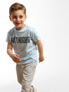 Boy's Reversed Brooklyn T-shirt in Cerulean - BROOKLYN INDUSTRIES