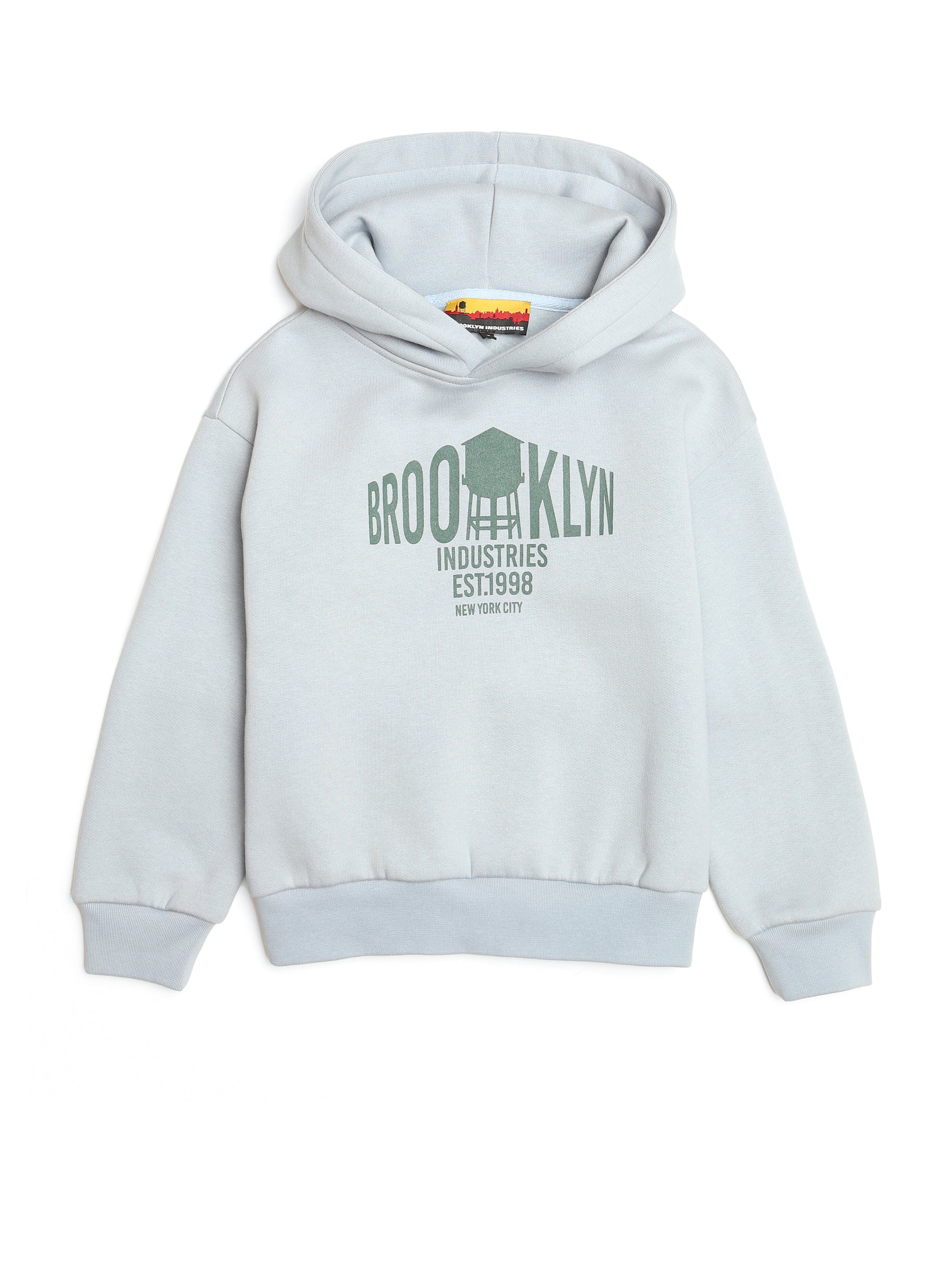 Boy's Water Tower Hoodie in Blue Fog - BROOKLYN INDUSTRIES