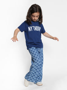 Girl's Reversed Brooklyn T-Shirt in Mood Indigo - BROOKLYN INDUSTRIES