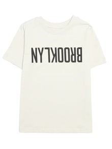 Girl's Reversed Brooklyn T-Shirt in Silver Birch - BROOKLYN INDUSTRIES