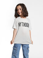 Girl's Reversed Brooklyn T-Shirt in Silver Birch - BROOKLYN INDUSTRIES