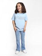 Girl's Reversed Brooklyn T-shirt in Cerulean - BROOKLYN INDUSTRIES