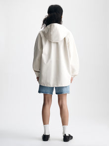 Women's Hooded Utility Jacket in Silver Birch - BROOKLYN INDUSTRIES