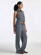 Women's Drawstring Striped Pants - BROOKLYN INDUSTRIES