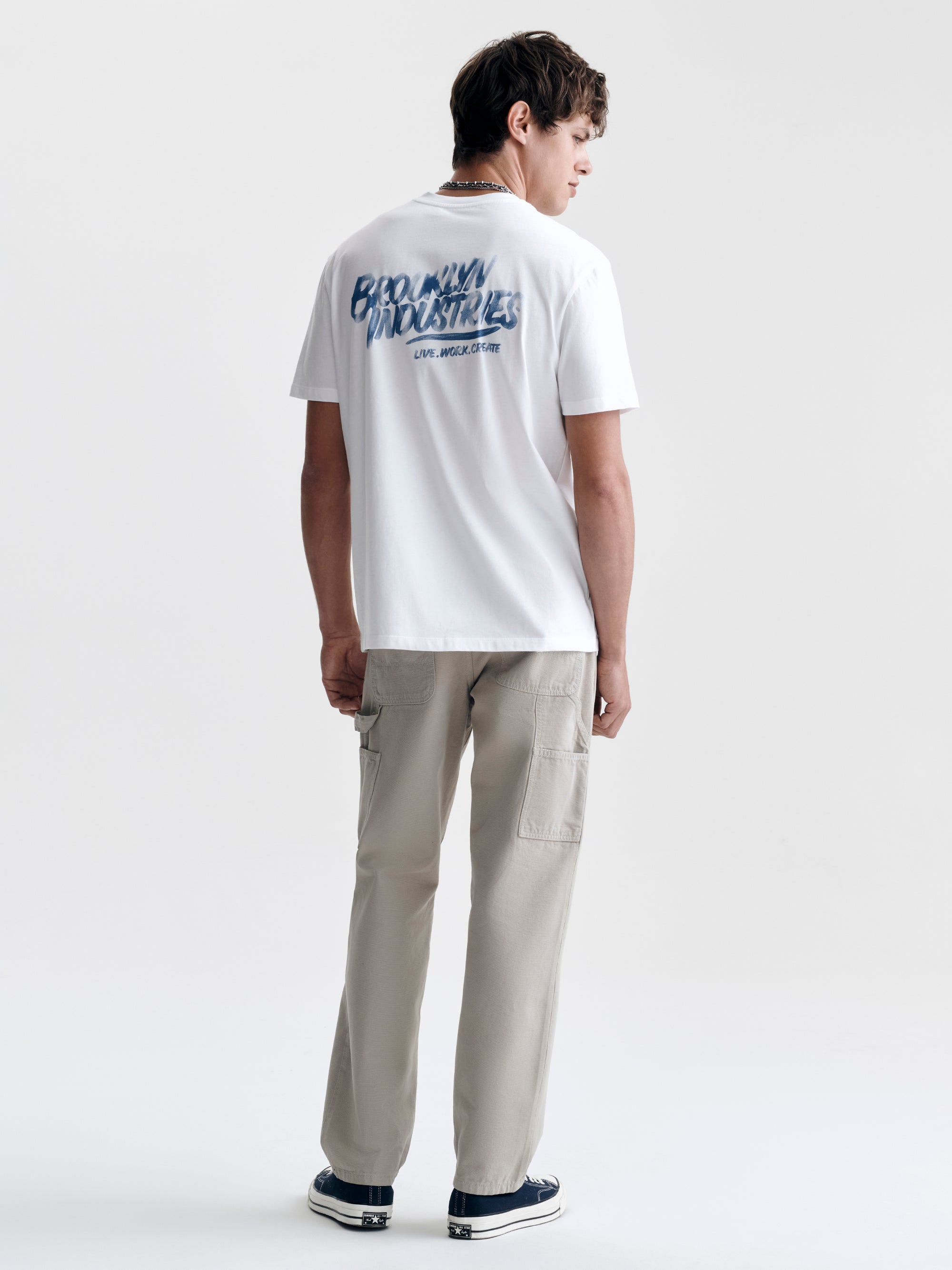 Men's Logo T-Shirt in White - BROOKLYN INDUSTRIES