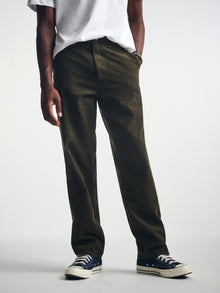 Men's Utility Pants In Dark Olive Cord - BROOKLYN INDUSTRIES