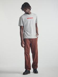 Men's Live Work Create T-Shirt in Mid Grey Melange