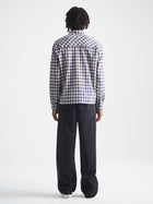 Men's Brooklyn Long Sleeve Plaid Shirt in Black Iris Check - BROOKLYN INDUSTRIES