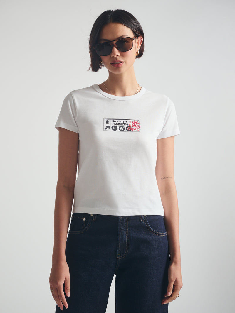 Women's Brooklyn Subway T-Shirt in White