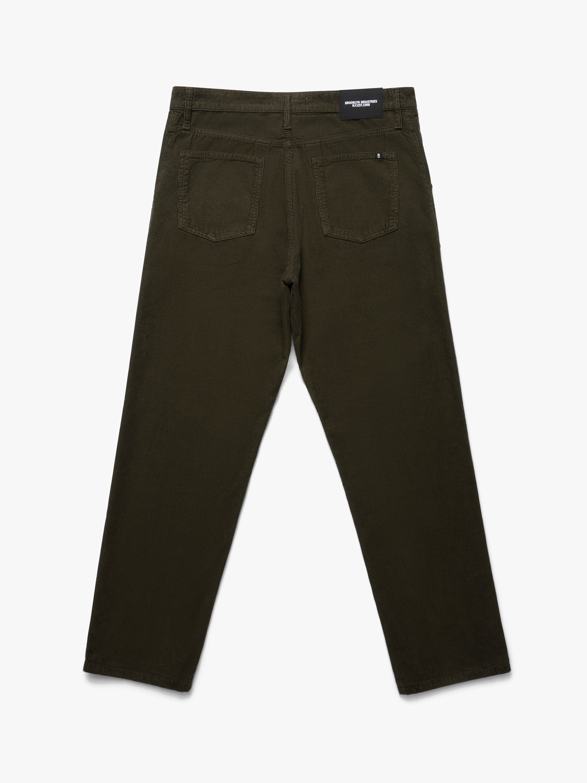 Men's Utility Pants In Dark Olive Cord