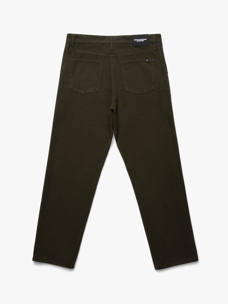 Men's Utility Pants In Dark Olive Cord