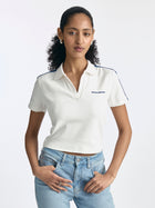 Women's Logo Johnny Collar T-Shirt - BROOKLYN INDUSTRIES
