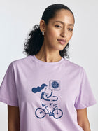 Women's Brooklyn Delivery T-Shirt in Orchid Bloom - BROOKLYN INDUSTRIES