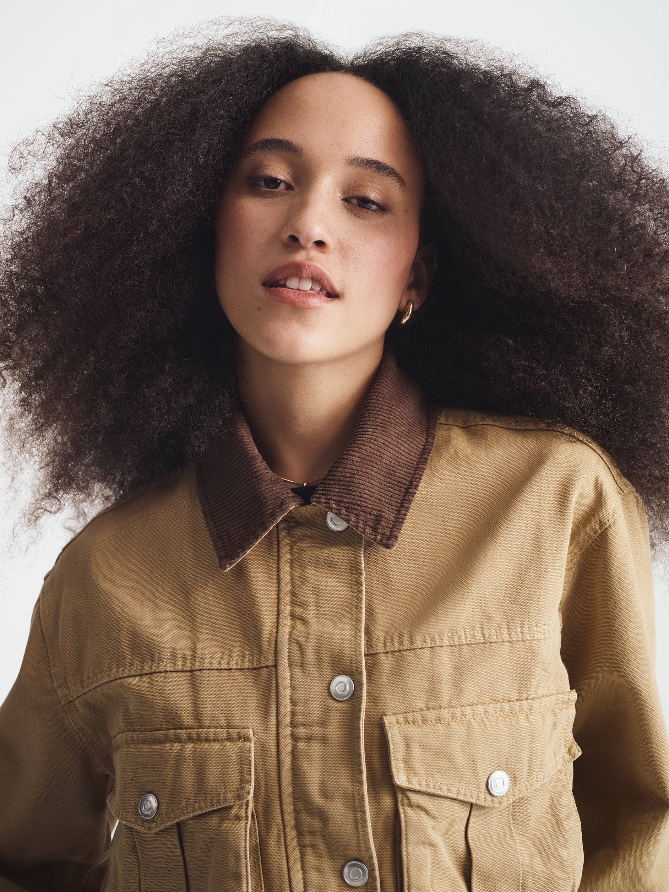 Women's Cropped Utility Jacket in Starfish