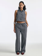 Women's Drawstring Striped Pants - BROOKLYN INDUSTRIES