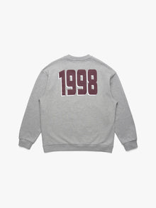 Men's 1998 Sweatshirt in Mid Grey Melange - BROOKLYN INDUSTRIES