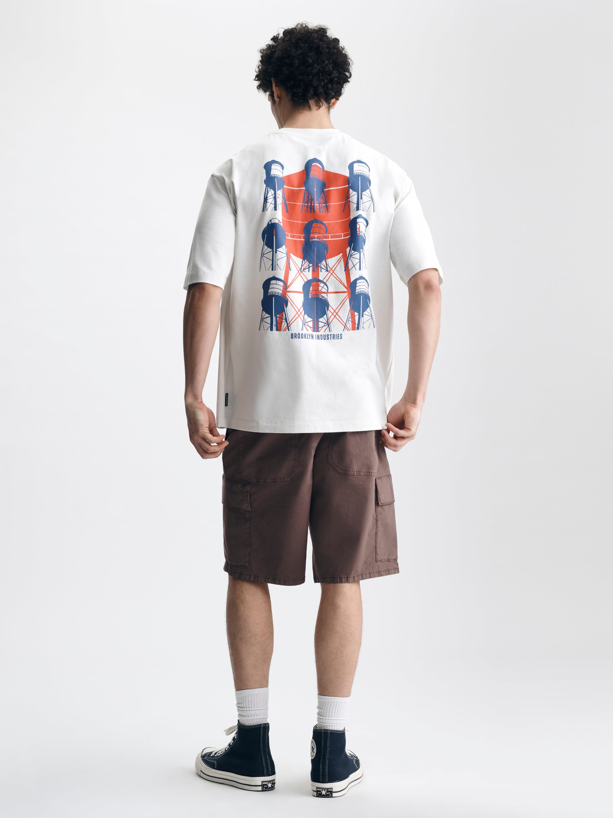 Men's Water Tower T-Shirt in White Onyx - BROOKLYN INDUSTRIES